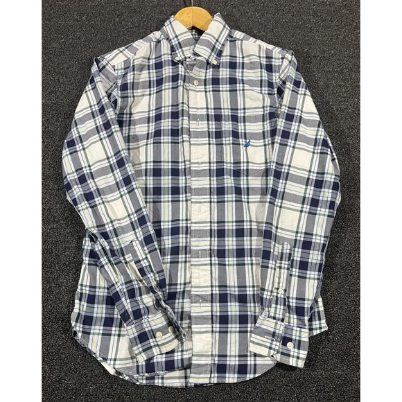 Nautica Other - Nautica Mens Plaid Button Down Shirt Long Sleeve Classic Fit Casual Size XS‎